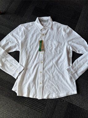 Tailor Vintage White Casual Long-Sleeve Button-Down Shirt
